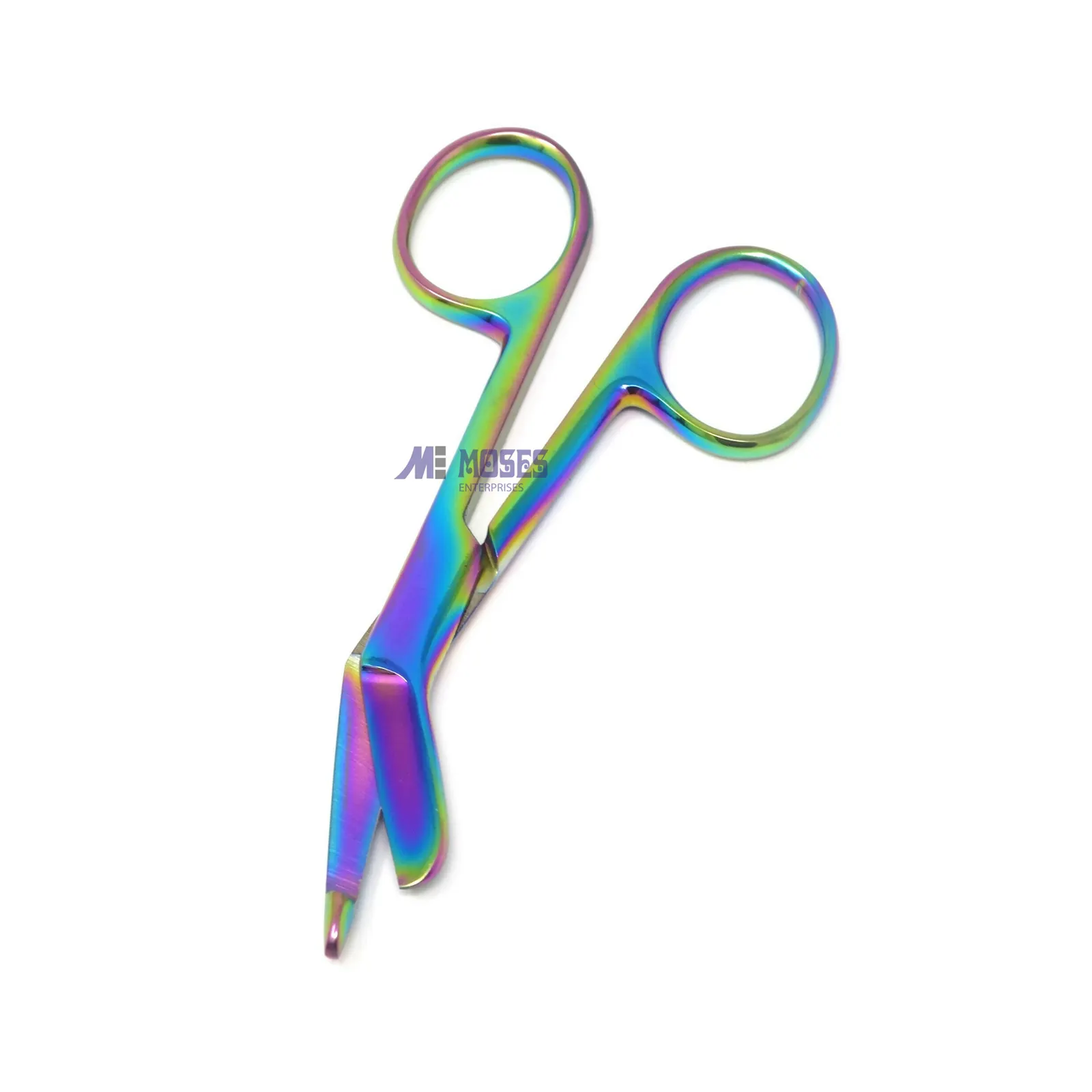 Aço inoxidável Medical High Grade Qualidade Lister Bandage Scissors 3.5 "Multi Color Rainbow Shear