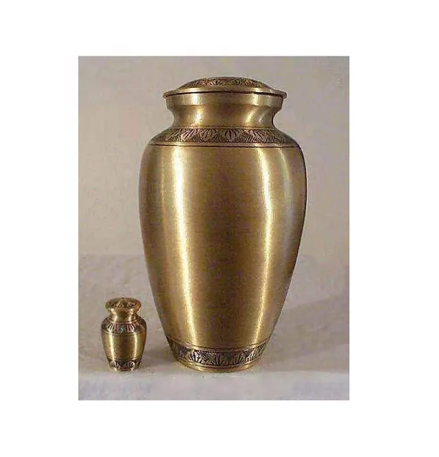 New style decorative urn brass aluminium iron high quality decorative urn handmade fancy funeral box