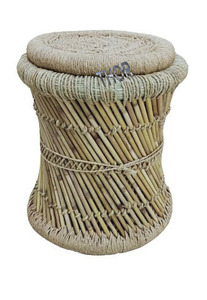 Tabouret vertical en bois massif, ensemble de 2 tabouret artisanaux, décoration pour salon et porte d'extérieur, maison et bureau et chambre à coucher