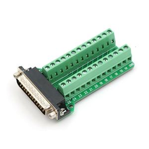 D-SUB DB25 公头 25Pin 插头分线板端子适配器连接器