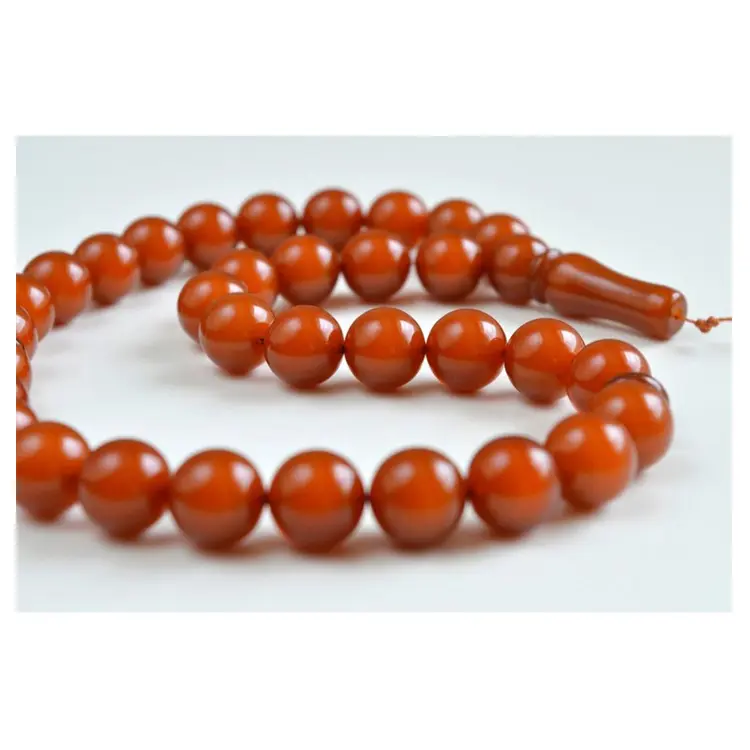 33 Perlen Vintage Tasbih Rosenkranz von baltis chem Bernstein für islamische Misbaha Gebets perlen