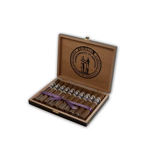 Compartimento de madera de cedro con divisores, caja de diseño personalizado para embalaje de cigarros