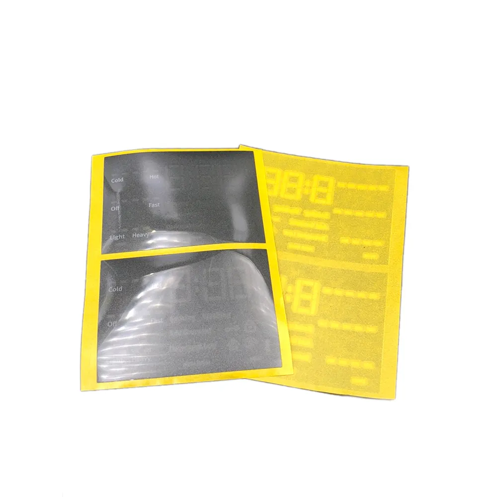 Etiqueta adhesiva Lexan de ventana transparente Marrón mate personalizada con pegamento adhesivo fuerte