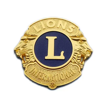 Épingles à revers personnalisées, lot de 100 pièces, broches rotatives pour Badge du Club de Lion, de haute qualité