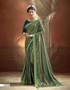 Moda sıradan fantezi kumaş Sari düğün parti için pakistan Saree koleksiyonu toptan Surat hindistan benzersiz tasarım - Product Image 3