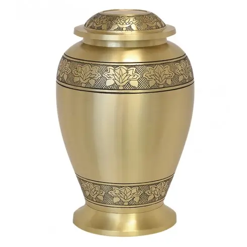Urne de crémation en laiton de Lotus en Bronze pour les cendres, pour les cendres humaines, les urnes d'enterrement en métal pour adultes
