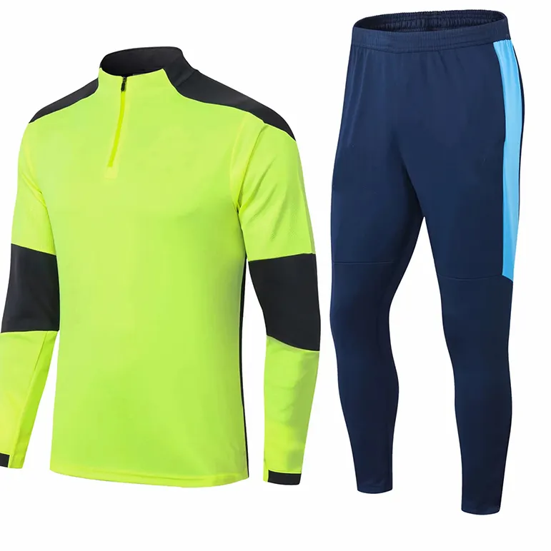 New football uniforms kits men soccer training jersey sets sports long sleeve jacket soccer tracksuit