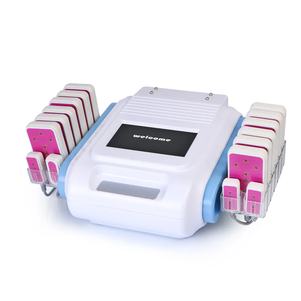 Powerful Lipo Laser Slimming Machine 160mw LLLT LED Laser 2.0 Weight Loss Fat Burning Cellulite Removal 12 Big+4 Small Pads