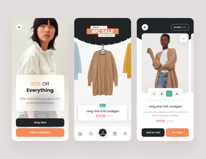 Pluripremiato App Mobile per negozi di abbigliamento Design di prim'ordine per il Software Android dei negozi di stoffa supportato sulla spedizione Online Mac - Product Image 3