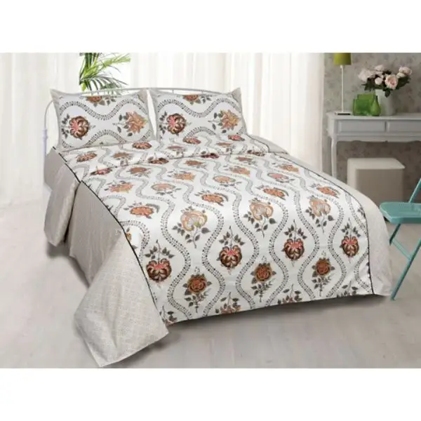 ชุดผ้าปูเตียงผ้าฝ้ายอินเดียพิมพ์ลายดอกไม้ชุดผ้าปูเตียงผ้าฝ้าย2ชุดผ้าปูเตียง
