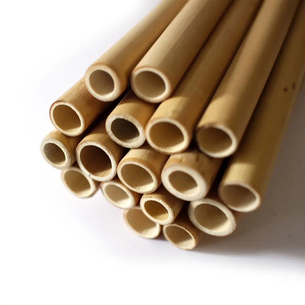 Cannucce di bambù riutilizzabili biodegradabili per bubble tea dal Vietnam prezzo economico materiale naturale