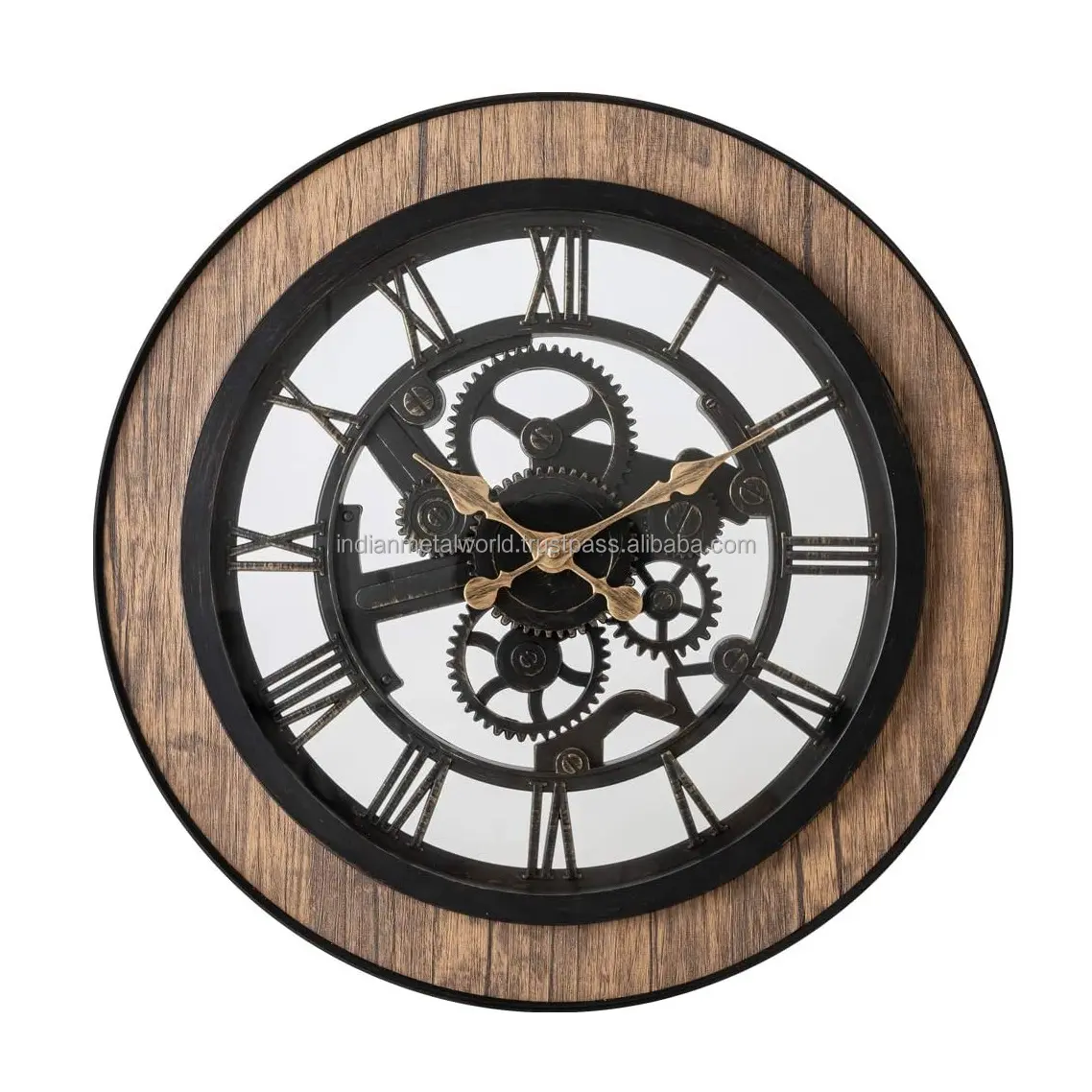 Reloj de pared decorativo de madera y metal para el hogar, productos de decoración artística para pared, gran oferta, 2021