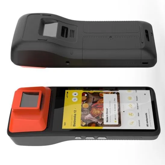 البصرية جهاز قراءة البصمة الحيوية مزود بكاميرا وبطارية احتياطية المحمولة الروبوت 9.0 نقاط البيع الطرفية NFC 2D ماسح الباركود