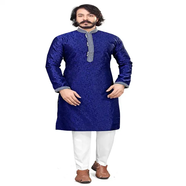 En kaliteli mavi Mehndi Kurta son tasarımcı kurta shalwar erkekler güzel tasarım Eid elbise toptan fiyat