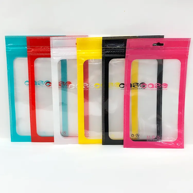 電話ケース包装袋シリコンケースジップロックバッグはtpuケース用に簡単に梱包できますカスタマイズされたデザインロゴジップロックバッグ