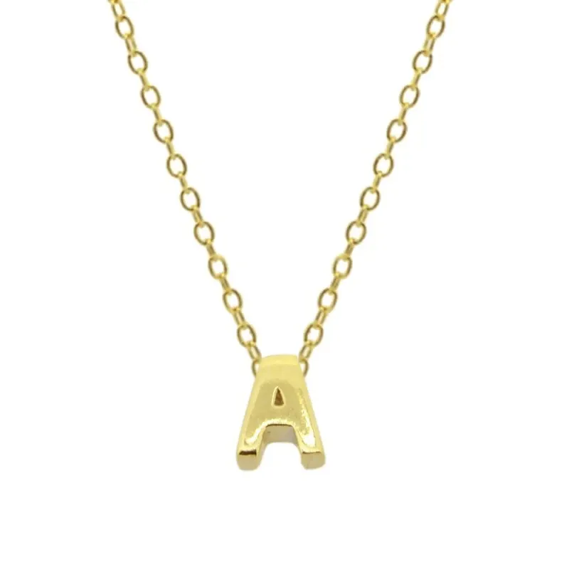 ROXI 925 lettera A bolle in argento Sterling 18K placcato oro A A A Z 26 collana con ciondolo alfabeto iniziale