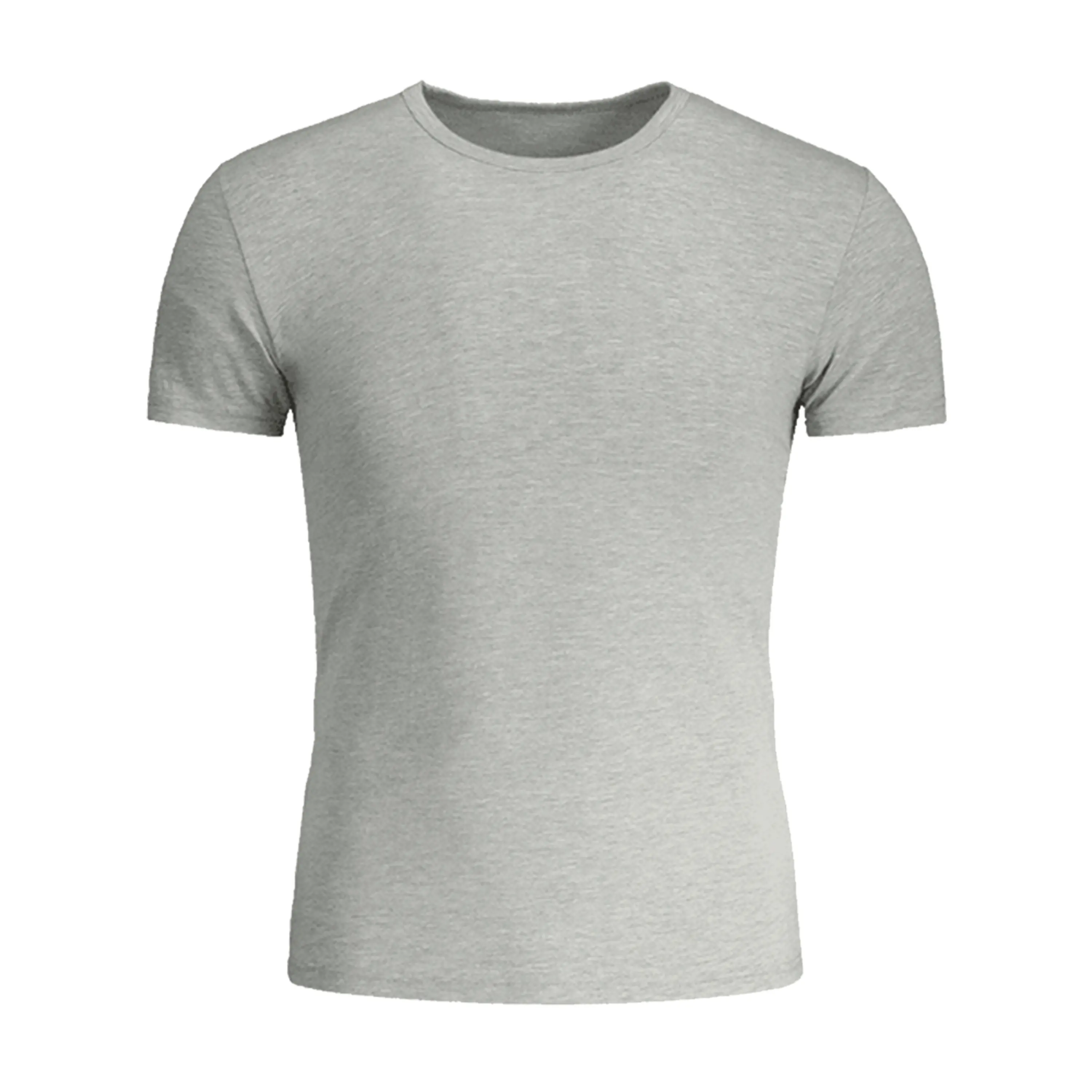 Camiseta básica de la mejor calidad para hombre, camisa de manga corta de cuello redondo en blanco, ropa al por mayor, precio bajo