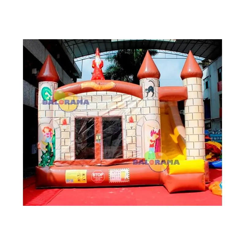 Castelo de área interna 5x4x3m, mini castelo inflável de casa de salto para venda