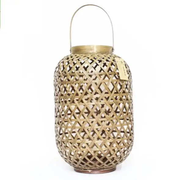 Luxury decorative natural color lantern home decoration // wholesale trade eco friendly candle lantern in vietnam