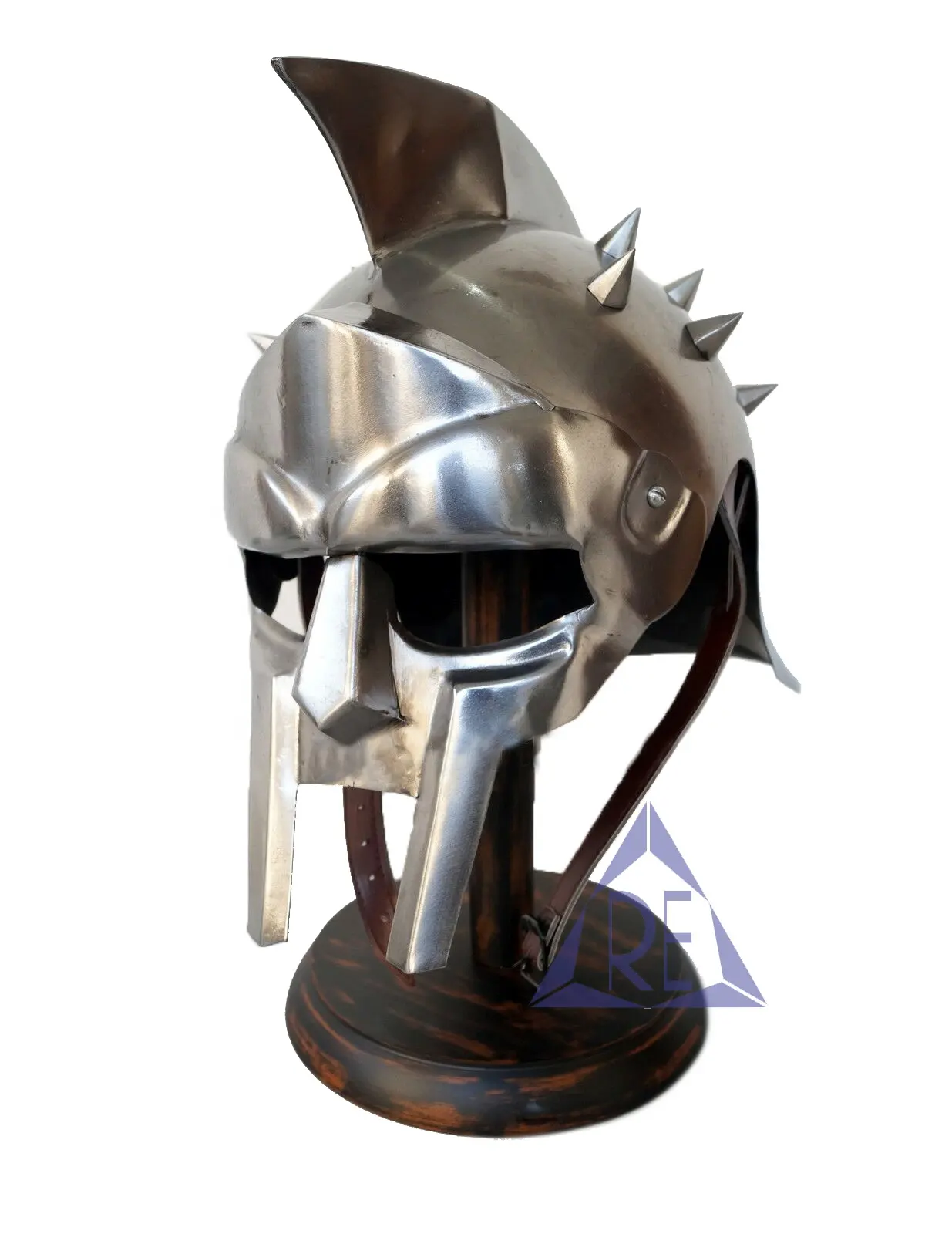 Casco de armadura de gladiador romano Medieval, disfraz de película y decoración de oficina, juego de rol, armadura para el hogar, decoración del hogar de acero metálico