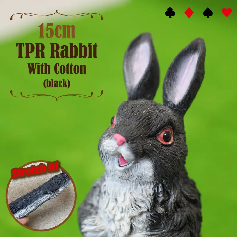Conejo de algodón TPR de 15cm para niños, juguete de Animal divertido, OEM, novedad