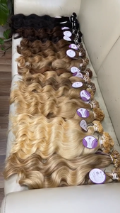 הנמכר ביותר רוסית שיער לא מעובד בתפזורת טבעי עמוק גלי שיער לציפורן מיושרת שיער בתפזורת מווייטנאם Odm OEM