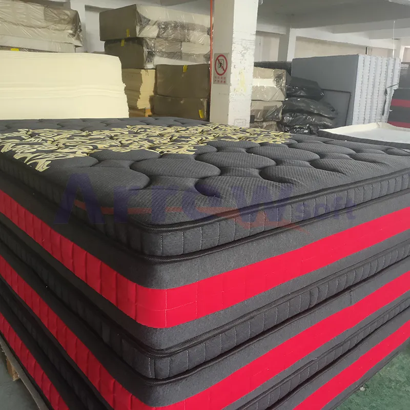 Lit confortable de luxe Matelas à ressorts ensachés indépendant en mousse à mémoire de forme