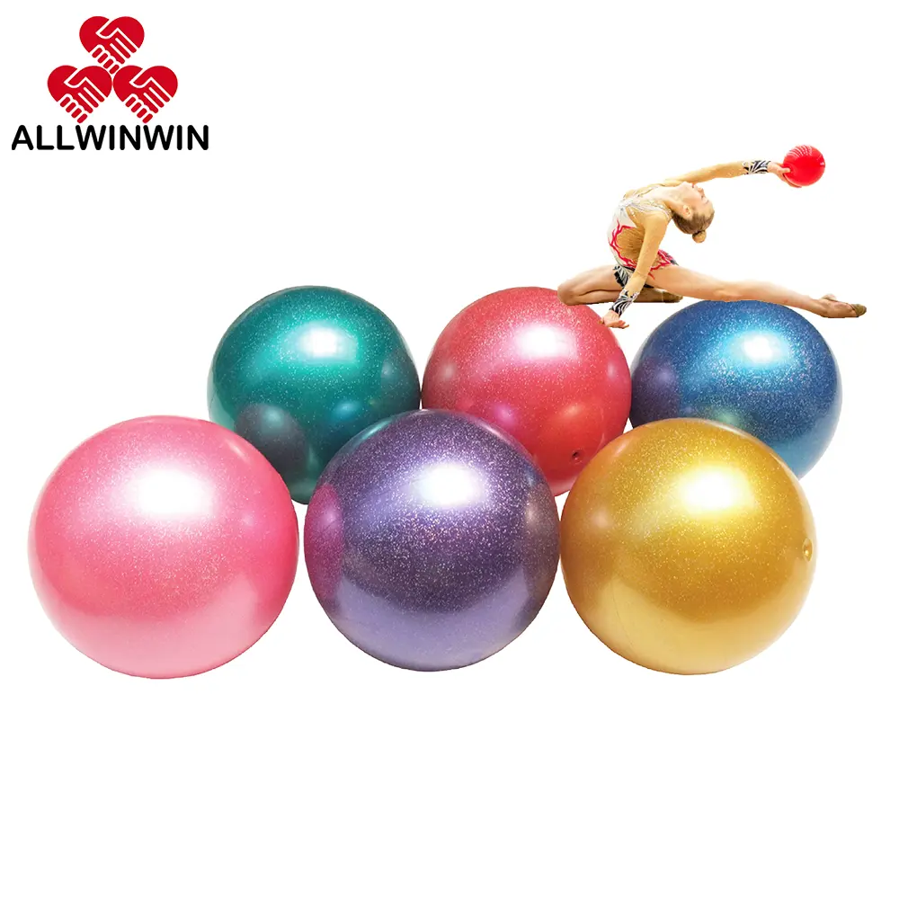 Palla per ginnastica ritmica ALLWINWIN RGB01-superficie glitterata 13-19 cm