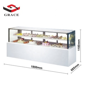 Display Showcase <strong>Japanese</strong> Style Glass Free Standing Cold Glass Cake <strong>Chiller</strong> Bakery Equipment Upright Glass Cake <strong>Chiller</strong>