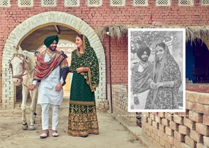 New Designer Stylish Daily Wear Embroidery and Khatli Worked Punjabi Style Lahenga Type Salwar Palazzo Suits - Product Image 2
