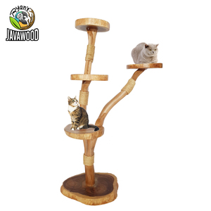 Diy kedi ağacı ev kule kınamak tırmanma modern doğal ahşap cat scratcher büyük xxl lüks pencere levrek