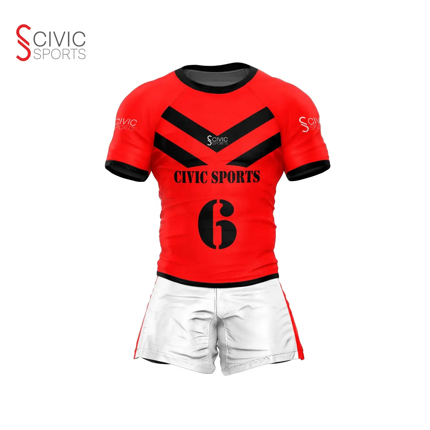 Ensembles d'uniformes de rugby Maillot de rugby 100% polyester Ensembles de maillot de rugby à sublimation personnalisée à séchage rapide pour l'école et le club