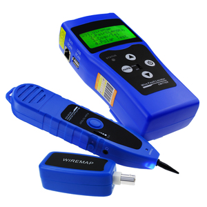 เครื่องทดสอบสายแลน LCD อเนกประสงค์ดิจิตอลทดสอบเครือข่ายสาย USB โทรศัพท์โคแอกเซียลตัวระบุระยะไกล8ตัว - Product Image 6