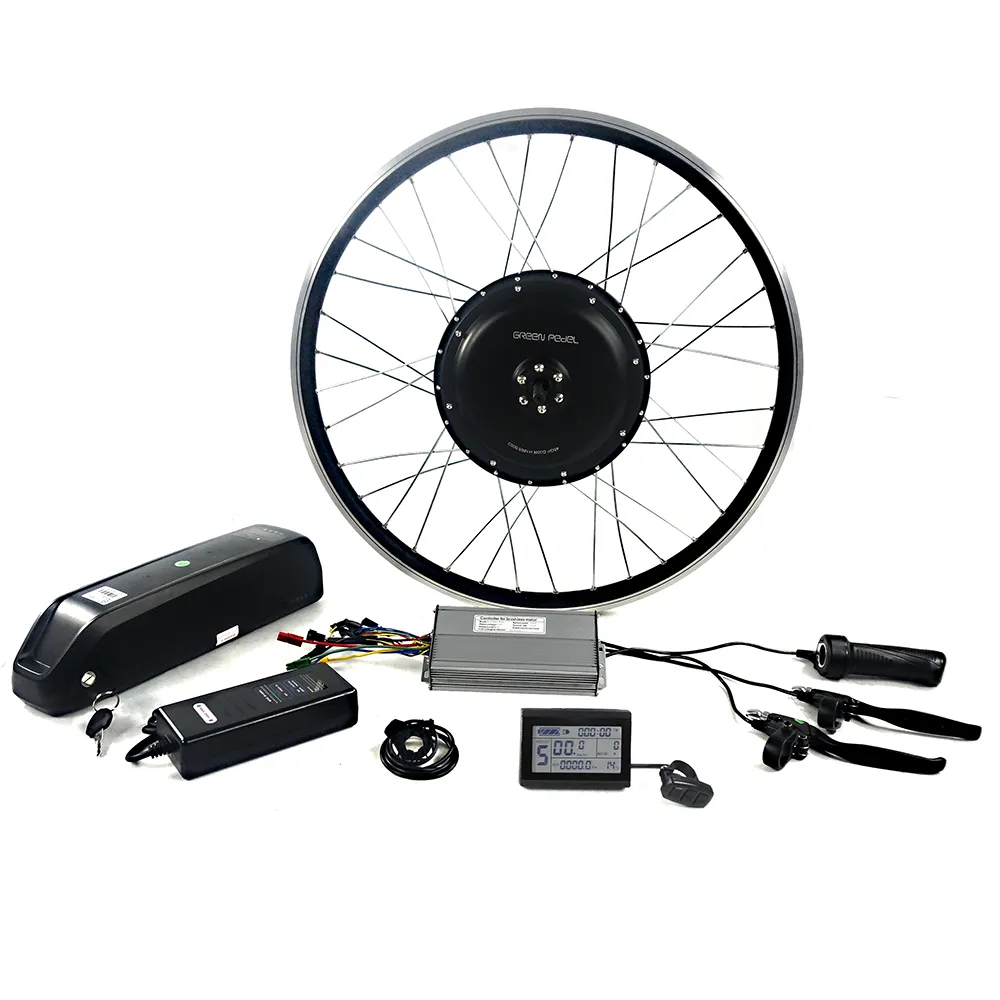 Kit de motorisation de vélo électrique 48V, 1000W, moteur intégré dans le moyeu, haute puissance, avec batterie tubulaire