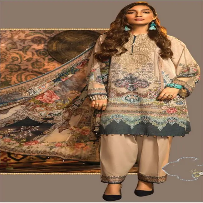 Pakaian Wanita Kameez Desain Shalwar/Setelan Pakistan untuk Wanita/Pakaian Musim Dingin Wanita