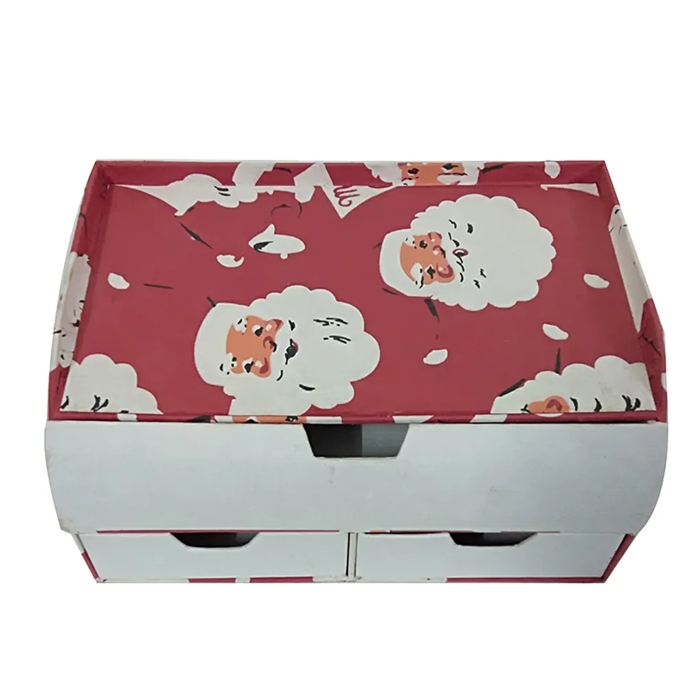 Caja de regalo de papel de impresión de Santa, cajón de papel Kraft especial de Navidad para embalaje de regalo, caja de papel rígido impreso personalizado