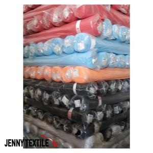 เกาหลีโพลีเอสเตอร์สแปนเด็กซ์ผ้าสต็อกล็อตธรรมดาย้อมสไตล์หลายสี - Product Image 1