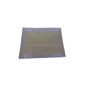 HOT <strong>SELLING</strong> GOLDEN and BLACK TRADITIONAL BEADED <strong>TABLE</strong> PLACE <strong>MAT</strong> in SQUARE SHAPE PURE <strong>HANDMADE</strong> TEA COFFEE WINE ETC BEADED - Product Image 3