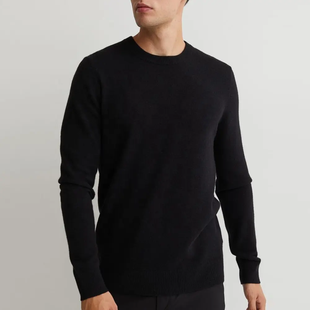 Pull en tricot pour hommes, Design classique, en coton, laine de cachemire, Vintage, disponible en noir et blanc, Vintage