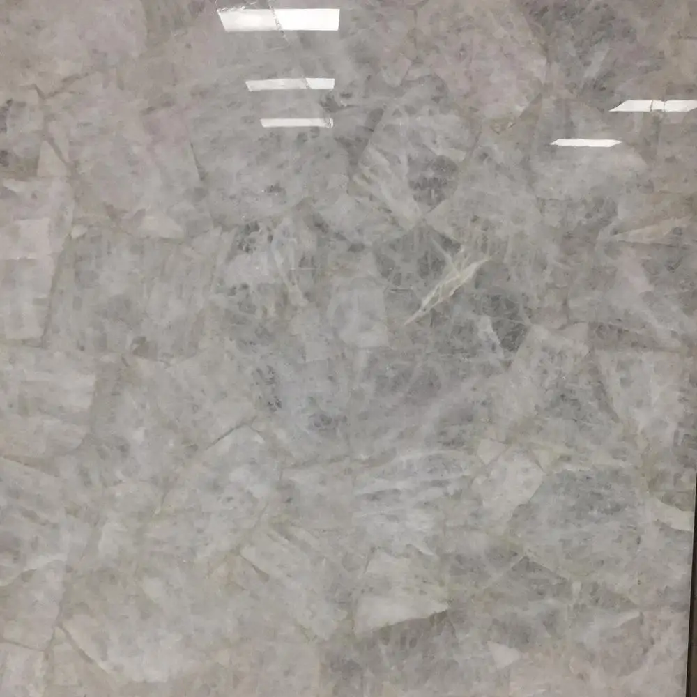 Fabricação natural pedra transparente quartzo pedra de cristal slabs