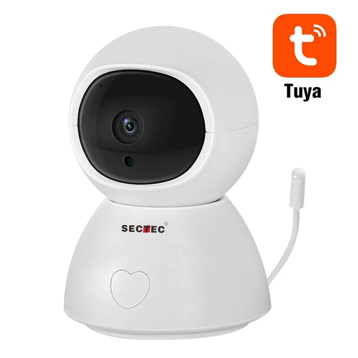 للبيع بالجملة من Sectec كاميرا عالية الدقة 1080 بيكسل الأعلى مبيعاً تستخدم داخل المنزل الذكي تعمل بالانترنت بروتوكول Tuya كاميرا مراقبة فيديو كاميرات مراقبة الأطفال CCTV