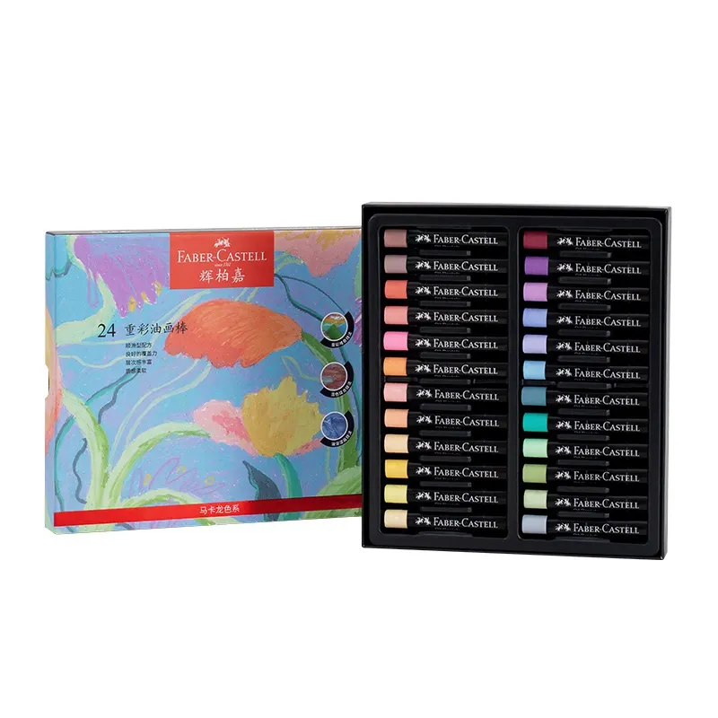 Faber Castell-24/36/Warna Set Krayon Minyak Pastel Kualitas Terbaik Super Lembut dengan Warna Cerah untuk Kelas Artis