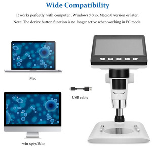 H307B 4,3 pulgadas 1000X 1080P Microscopio de escritorio digital electrónico portátil con luz LED Compatible con tarjeta Micro SD - Product Image 6