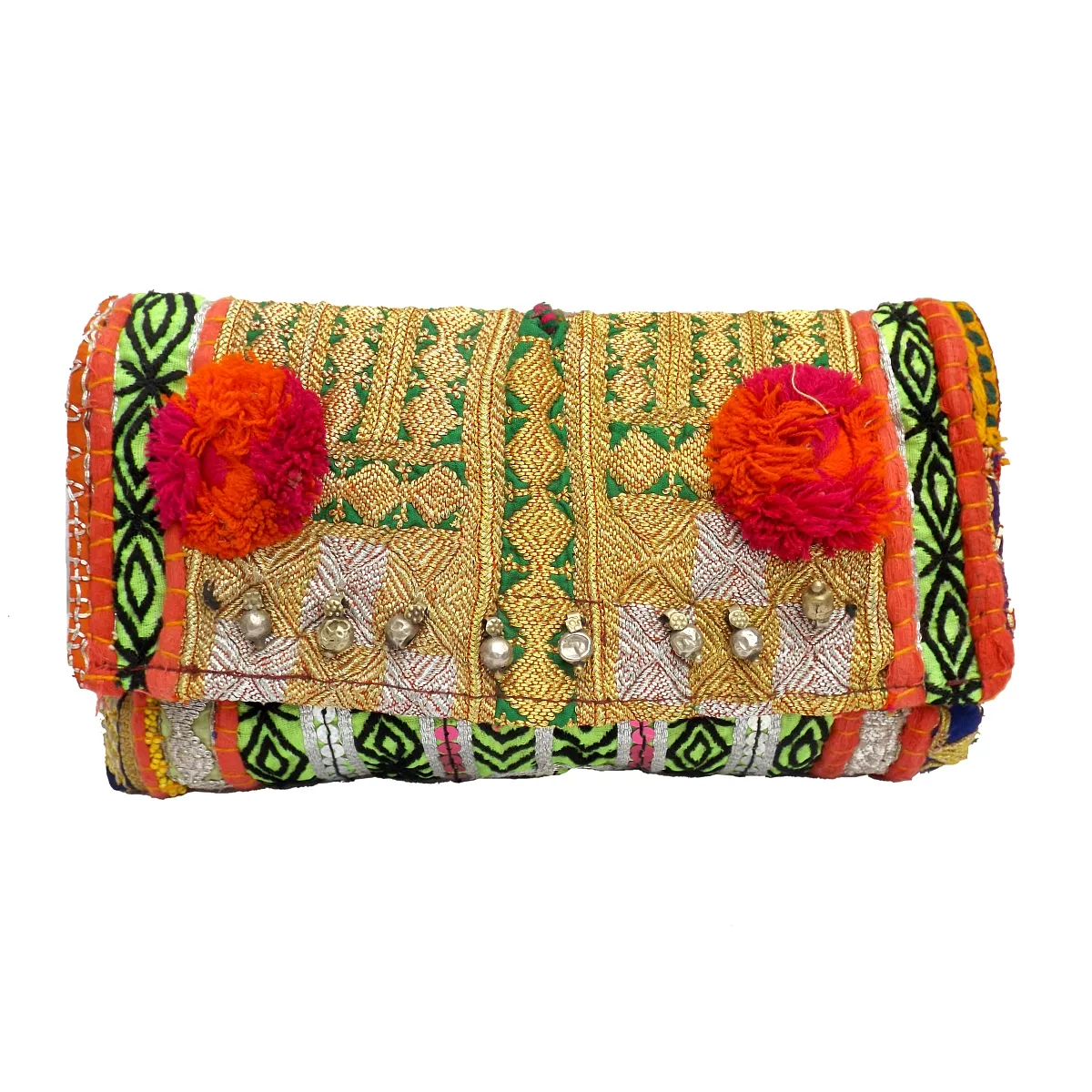 Groothandel Hand Geborduurd Vintage Banjara Clutch, Gypsy Schoudertas Etnische Coin Clutch Wallet Purse