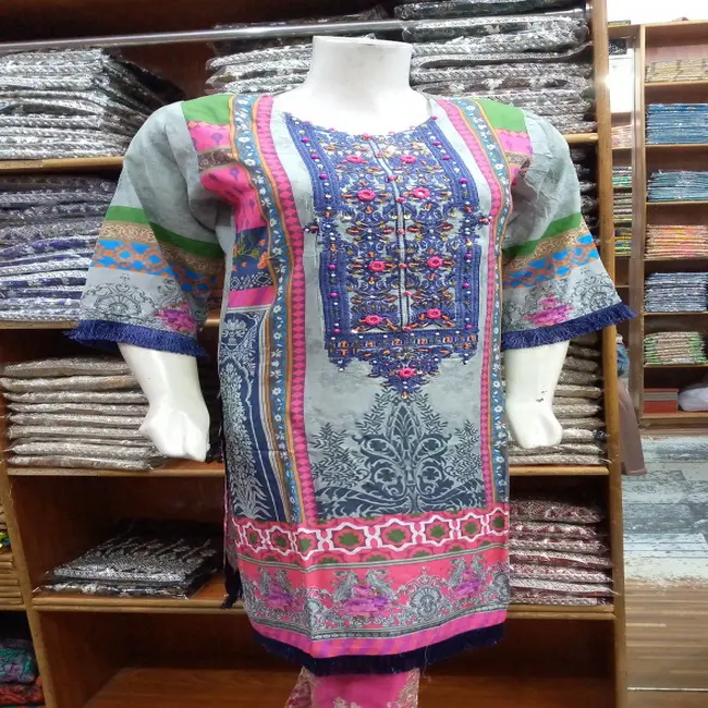 Kurtis untuk wanita di India/pakaian musim dingin/pakaian wanita bordir kurtis