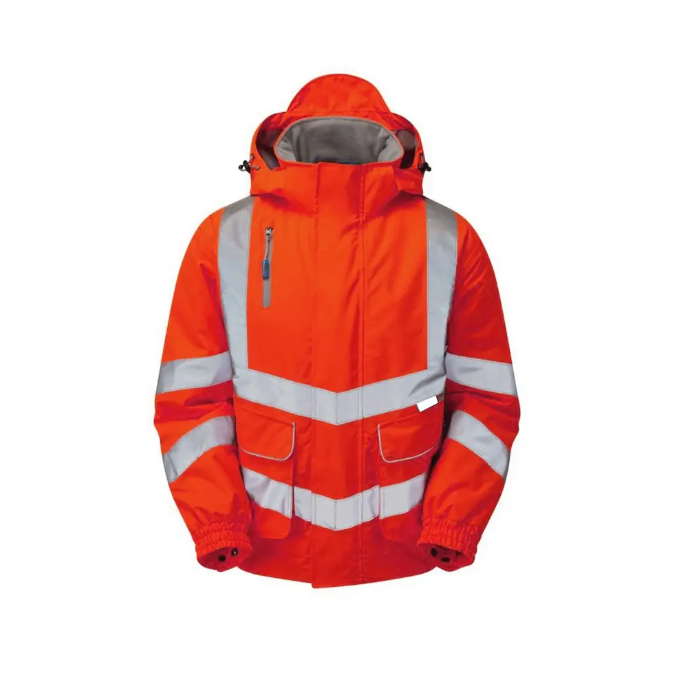 All'ingrosso giacca di sicurezza riflettente ciao Viz con cappuccio tinta unita Oversize leggero abbigliamento da lavoro giacche