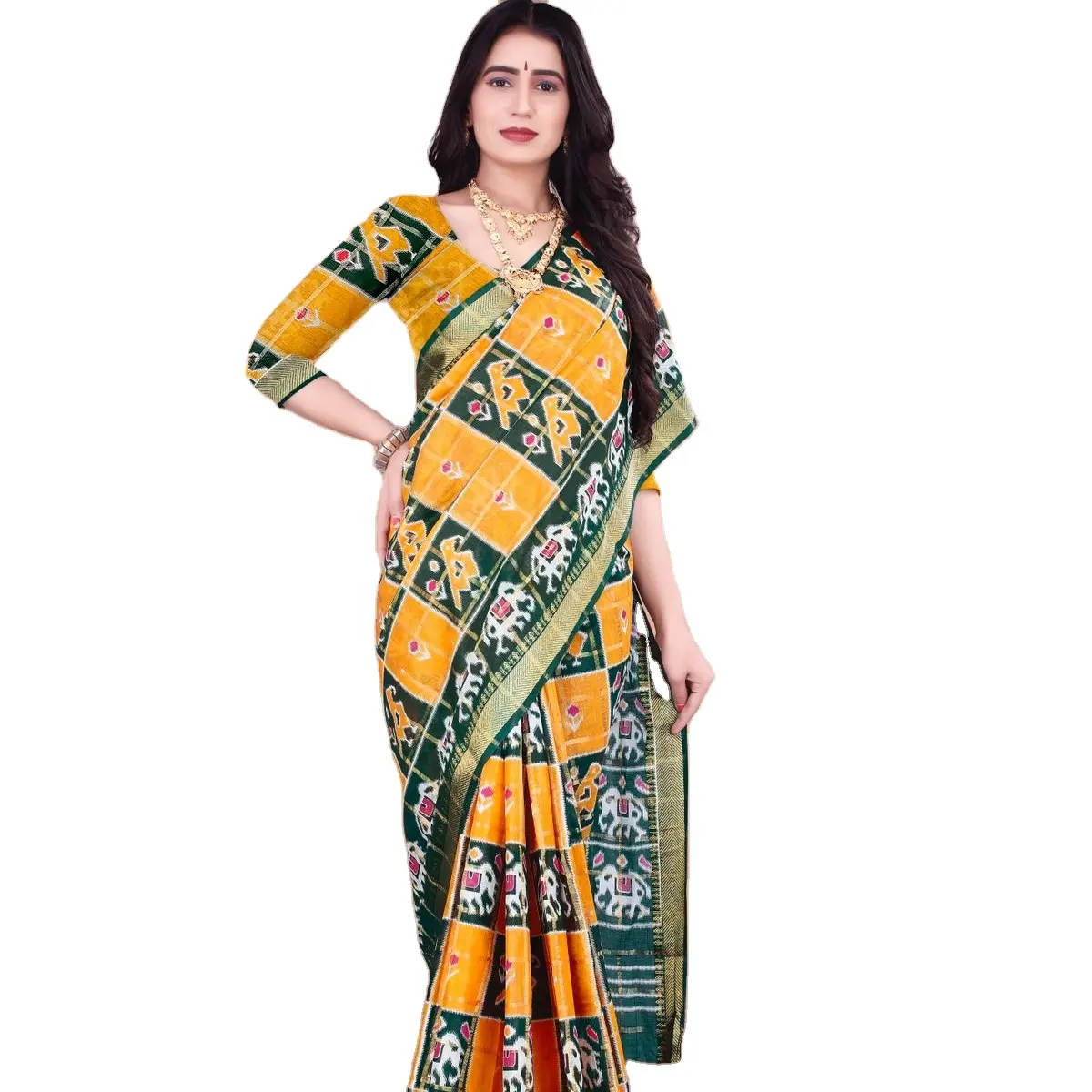 उच्च आकर्षक नई डिजाइन कपास महिलाओं साड़ी शादी की पार्टी पहनने से भारतीय निर्माता द्वारा Dgb निर्यात भारत 2023 संग्रह