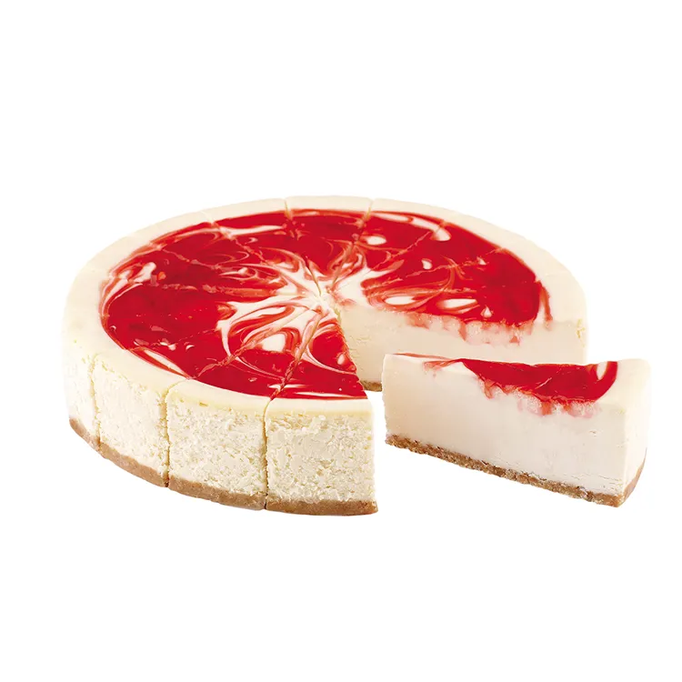 Top quality strawberry frozen cheesecake "Cheeseberry" 16 slices 1.66kg packed in a box, frozen cheesecakes wholesale