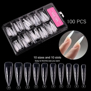 100Pcs/box Full Cover Sculpted Nail <strong>Tips</strong> False Finger Nails Extension <strong>Tip</strong> Quick Building Mold False <strong>Tips</strong> for Manicuring Tool - Product Image 2