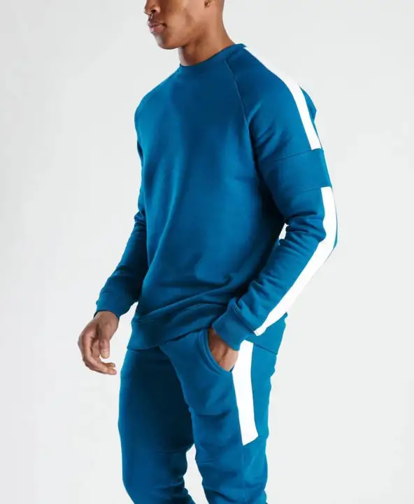 2019 novo e elegante de algodão liso granel sweatsuit treino dos homens feitos sob encomenda/Atacado personalizado algodão ginásio treino desportivo roupas agasalho